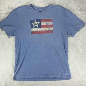 Life is Good American Flag Graphic Tee Patriotic USA T-Shirt Size large‎